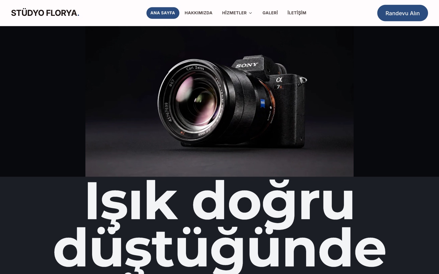 Stüdyo Florya sitesinin ana sayfası